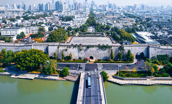 南京市明城墙中华门风光