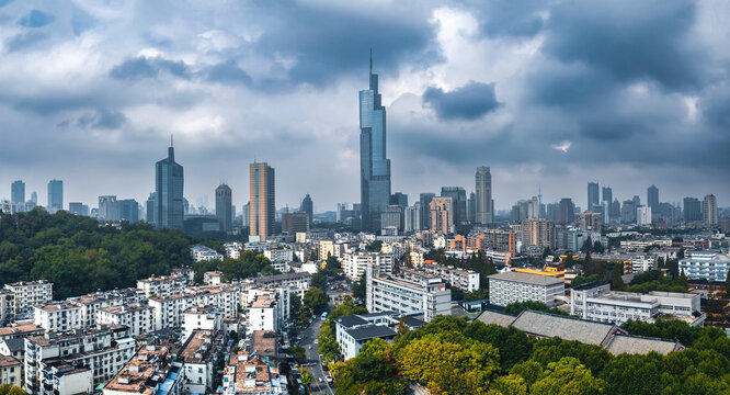 南京市新街口紫峰大厦城市环境