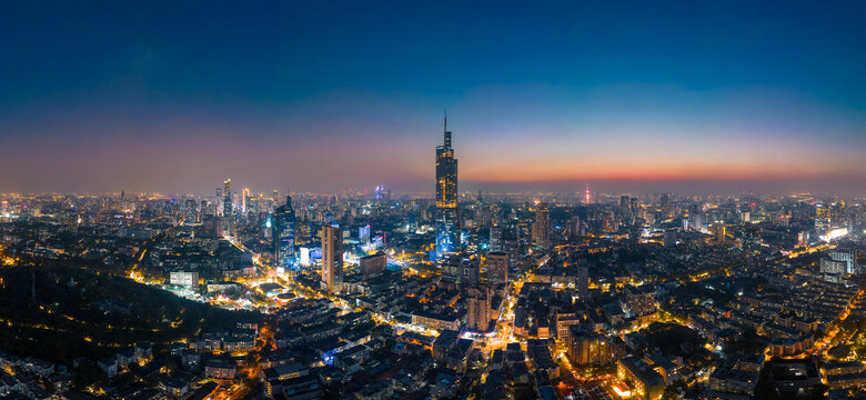 南京市新街口紫峰大厦城市夜景