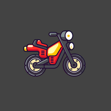 摩托车logo图标简约矢量