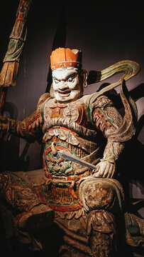 中国文化雕刻艺术四大天王像