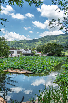 呈坎荷塘古建筑风光