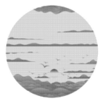 圓形圓點(diǎn)山水激光鏤空圖案