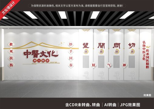 中医文化展示展厅墙