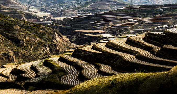 中国西北山区梯田