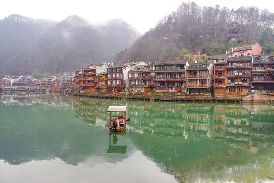 湖南湘西凤凰古城建筑景观