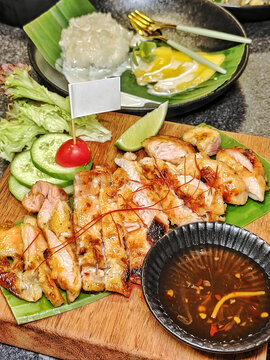 香茅鸡排泰国菜美食