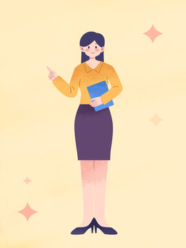 教師節(jié)女孩拿著書