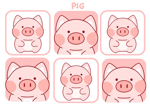 可爱小猪猪六宫格