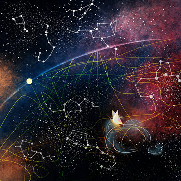 紙船漂向宇宙星際