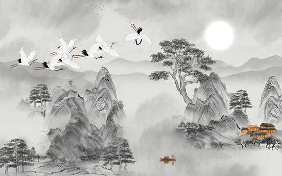 水墨山水畫(huà)