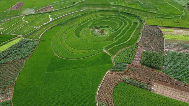 航拍贵州兴义万峰林大地之眼