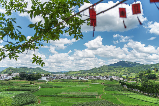 呈坎乡村民居田园风光