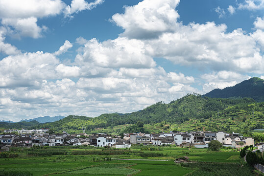 呈坎乡村民居田园风光