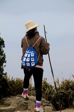 户外登山女人