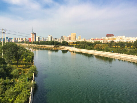 呼和浩特小黑河大桥风景