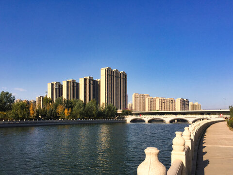 呼和浩特小黑河大桥风景