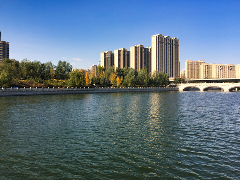 呼和浩特小黑河大桥风景