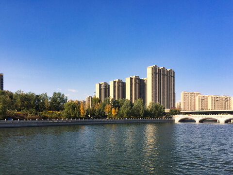 呼和浩特小黑河大桥风景