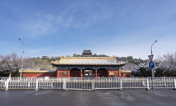 景山公园雪景