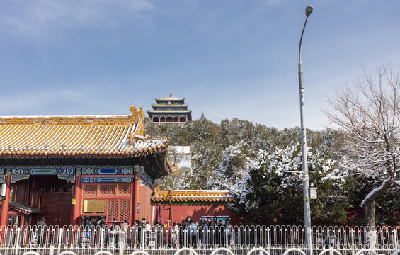 景山公园雪景