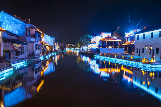 湖州南浔古镇夜景