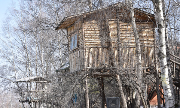 冬季的木屋