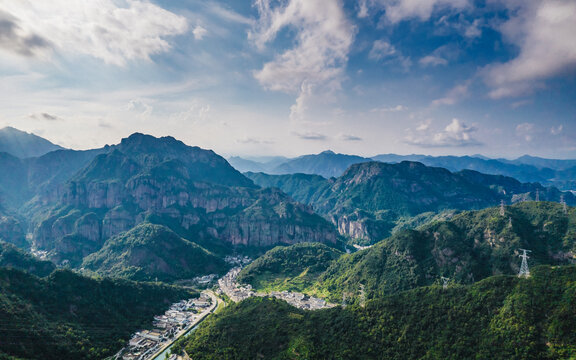 温州雁荡山航拍风光