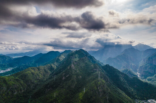 温州雁荡山航拍风光