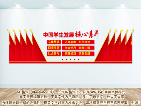 中國學(xué)生發(fā)展核心素養(yǎng)文化墻