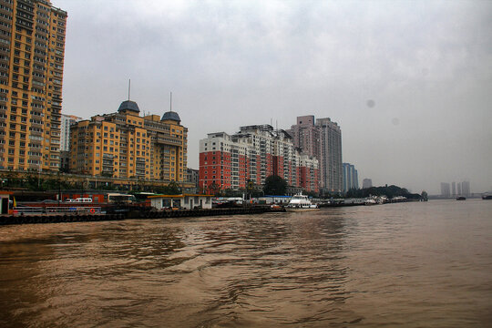 温州瓯江畔城市风景