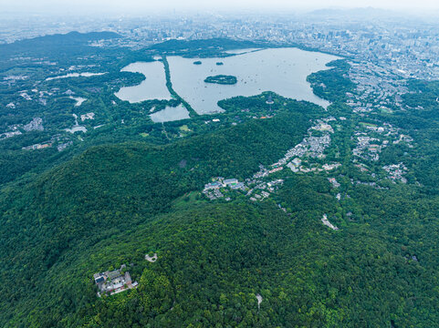 杭州西湖俯瞰