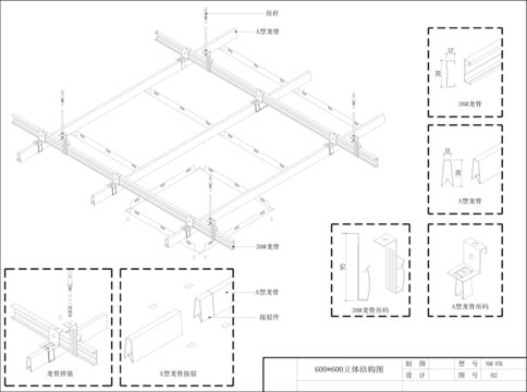 A形龙骨暗扣方板