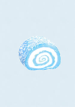 海藍(lán)椰蓉麻薯蛋糕卷