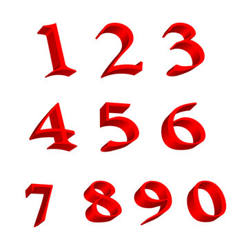 紅色數(shù)字