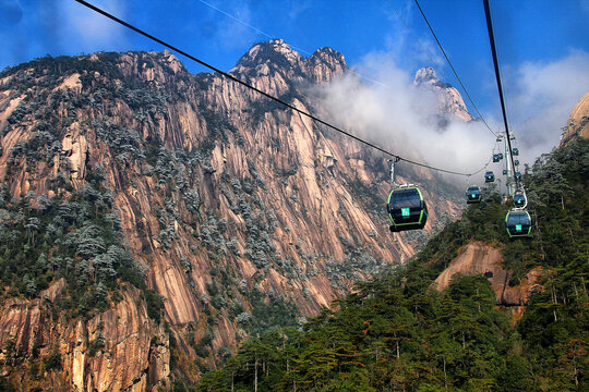 黄山索道黄山美景