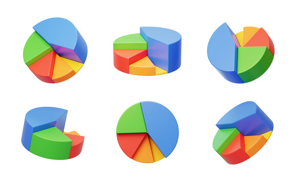 圆饼图数据直观可视化业绩3D