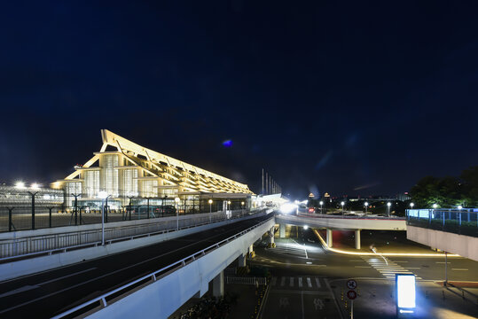 厦门高崎机场候机楼夜景