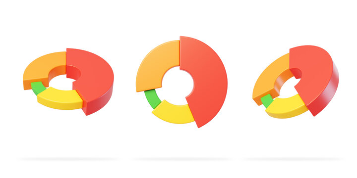 圆饼图数据直观可视化图表3D