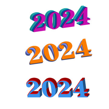 2024雙色藝術(shù)字
