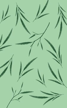 綠色植物素材背景壁紙