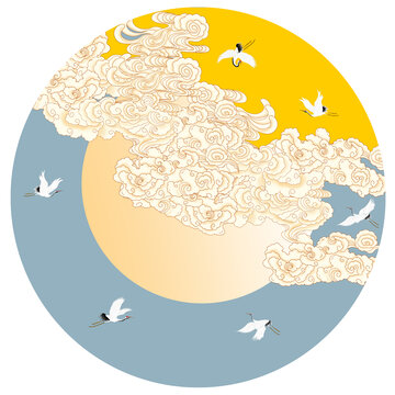 祥云花面設計