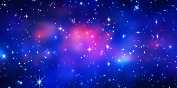 藍(lán)色夢幻星空背景