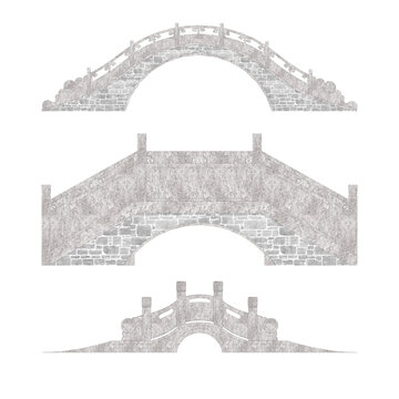 中式石桥效果图