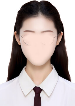 女性证件照换脸换装模板