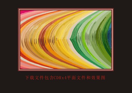 裝飾畫底紋條紋素材花紋掛畫