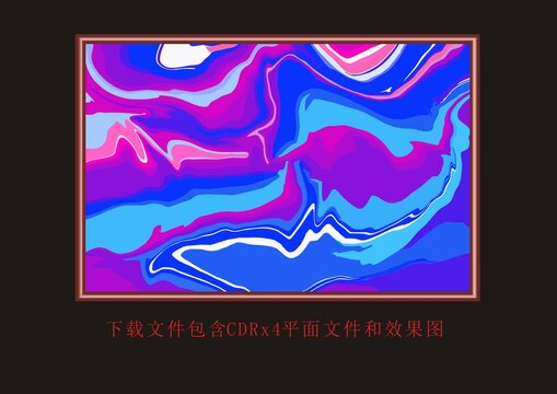 藝術(shù)條紋漸變客廳裝飾畫