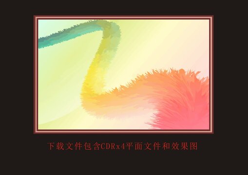 流行底纹油画艺术花纹挂画