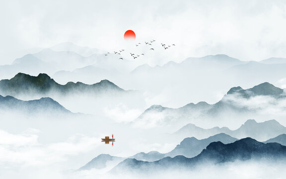 水墨山水畫