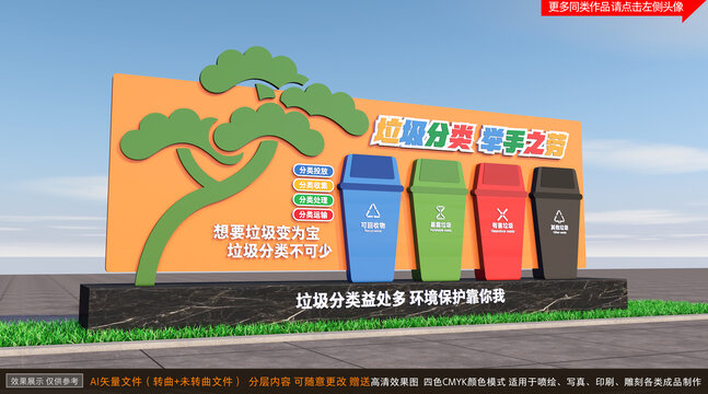 垃圾分類雕塑